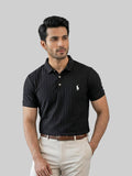 Polo Black Textured T-Shirt