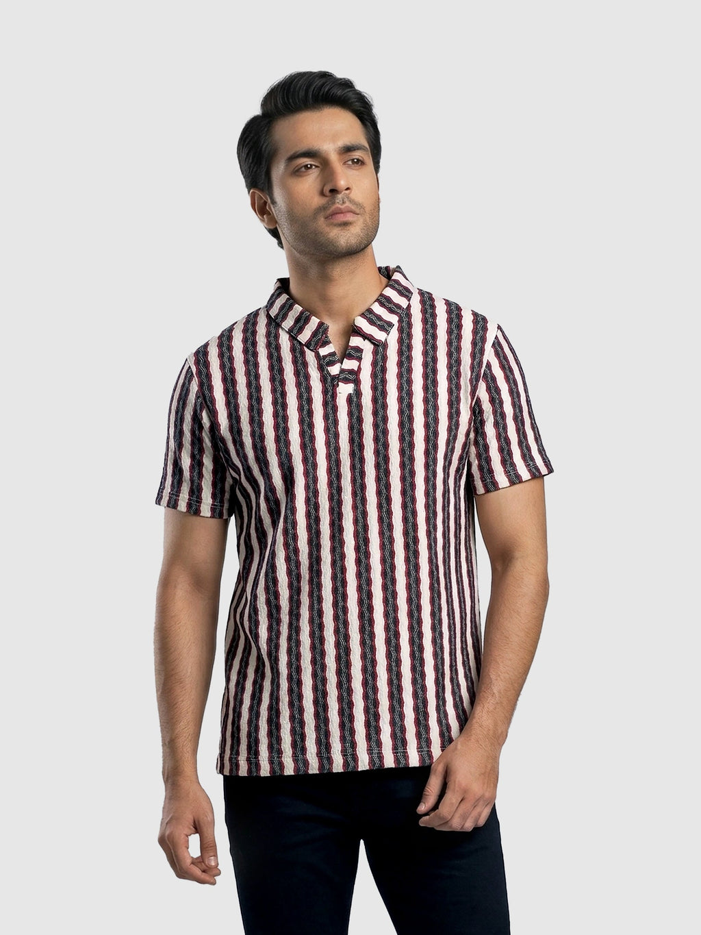 Johnny Collar Knitted T-shirt